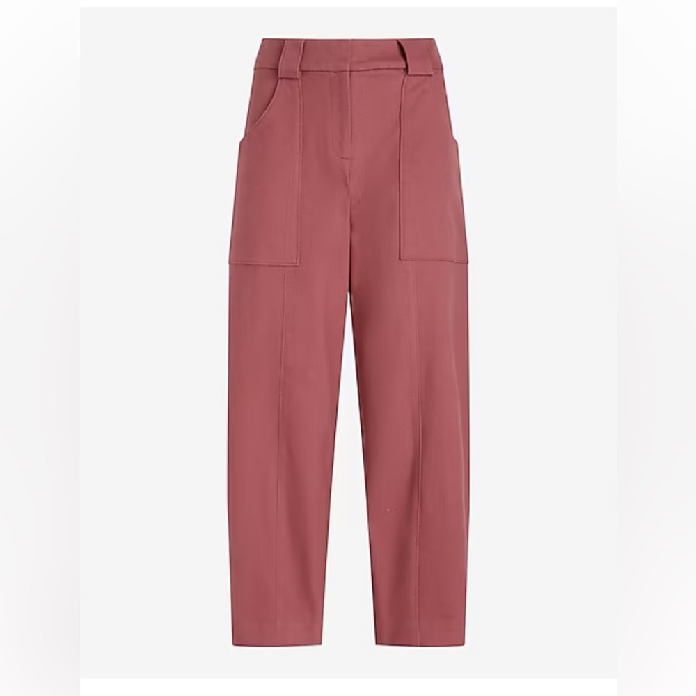 Super High Waisted Cropped Utility Trouser Pant express womens NEW - Picture 5 of 7